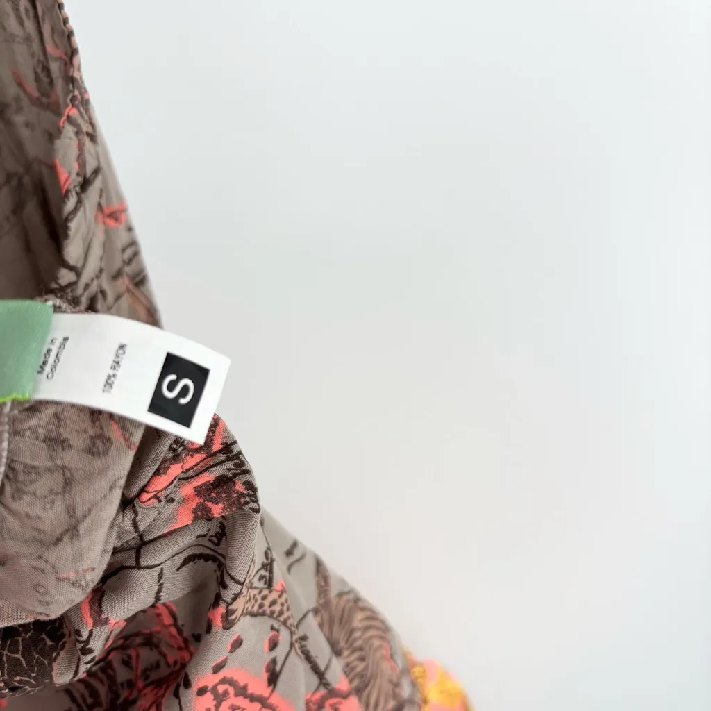 Maaji Multiprint Tiered Racerback Boho Mini Dress Mixed Print Swim Cover Small - Image 8