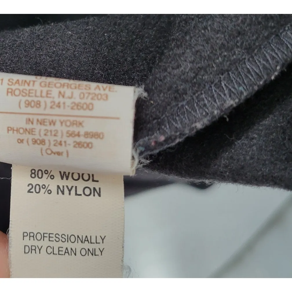 Vintage Osgood Smük Jacket Womens‎ OS Black Felted Wool Beige Suede Sun Coat 80s Size undefined - Image 13