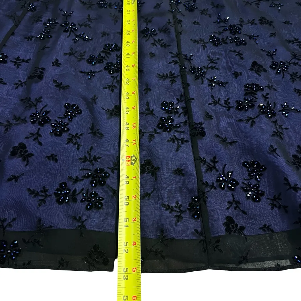 Vintage 90s Betsy & Adam Whimsigoth Fairy Beaded Formal Dress Size 4P Y2K Prom - Image 6