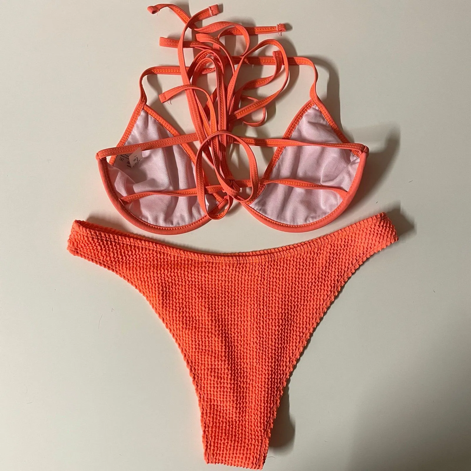 Bright Colored Swim Suit Bundle Size L GUC Orange Size L - Image 3