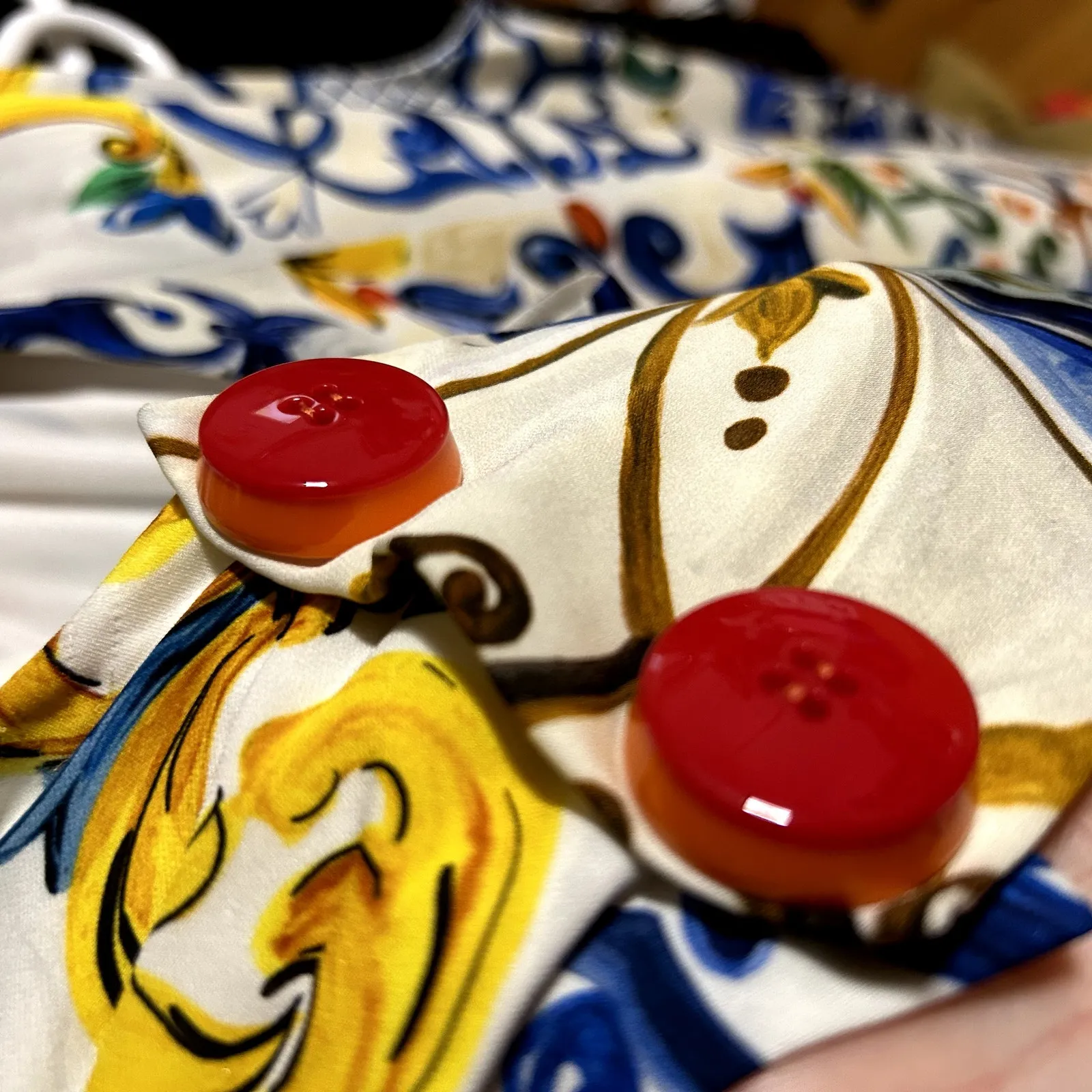 Dolce & Gabbana Majolica Print A-Line Silk Dress Womens Size EU 46 US 10 White - Image 13