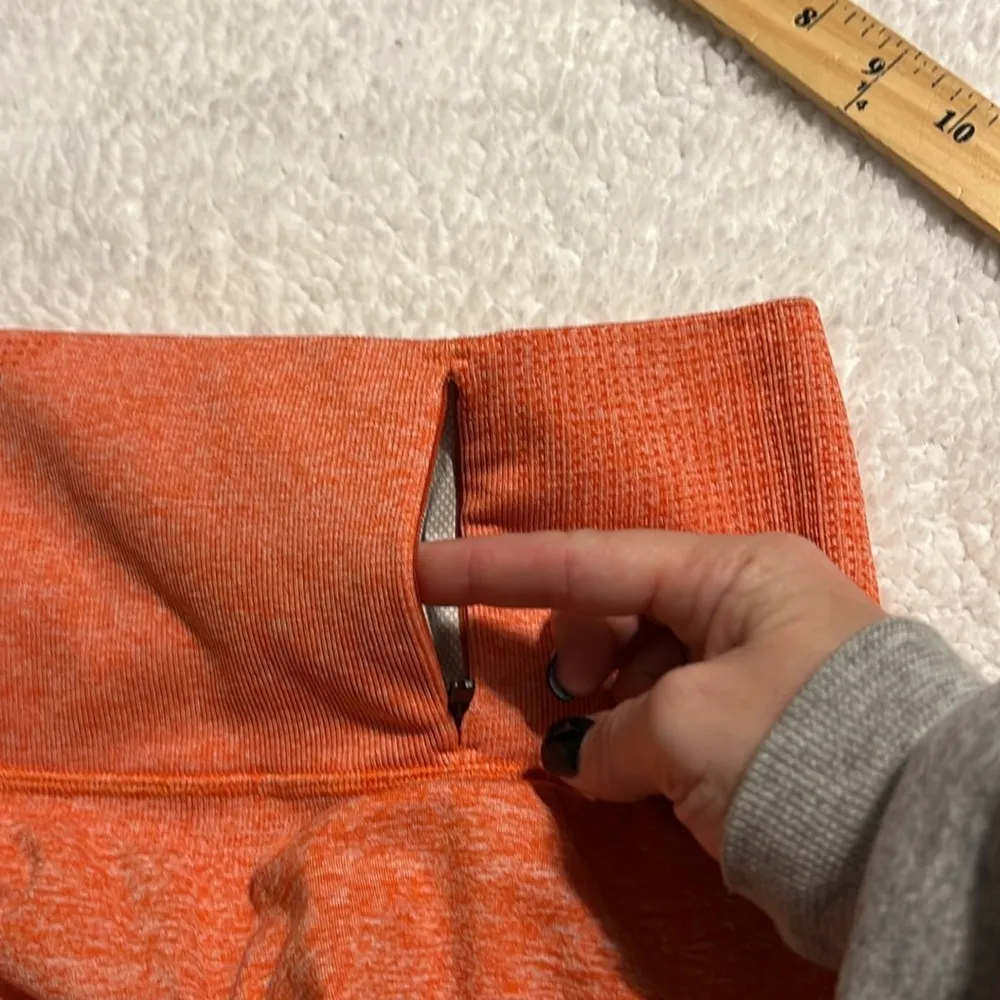 Gymshark vital boost heat red leggings high waisted fit seamless design scrunch - Image 8