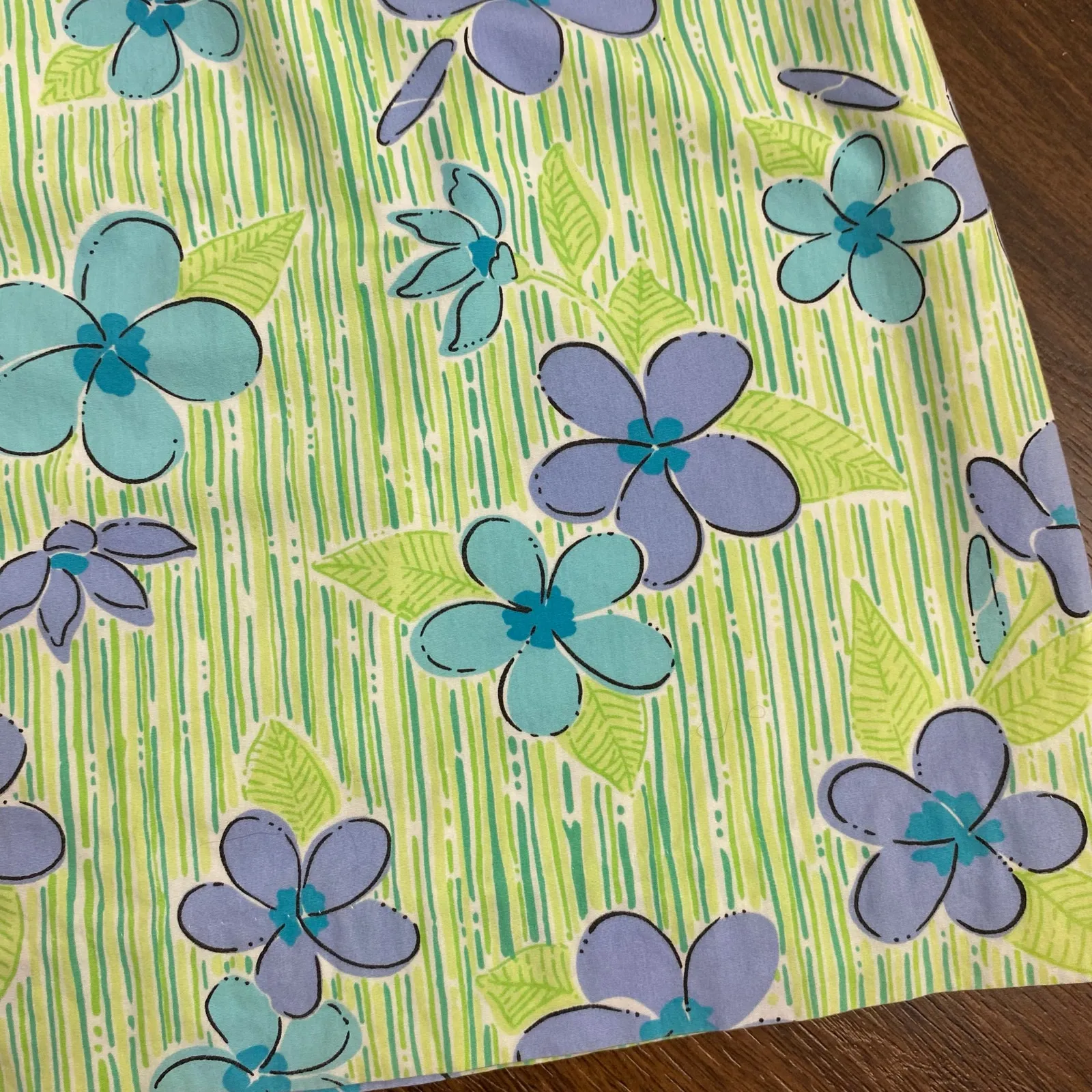 Vintage Lilly Pulitzer White Label  A-Line Skirt Size 4 Lime Flower Floral - Image 2