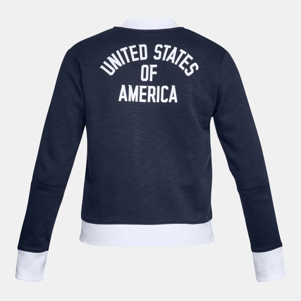 NWT Under Armor Stars & Stripes Bomber Jacket M - Image 8