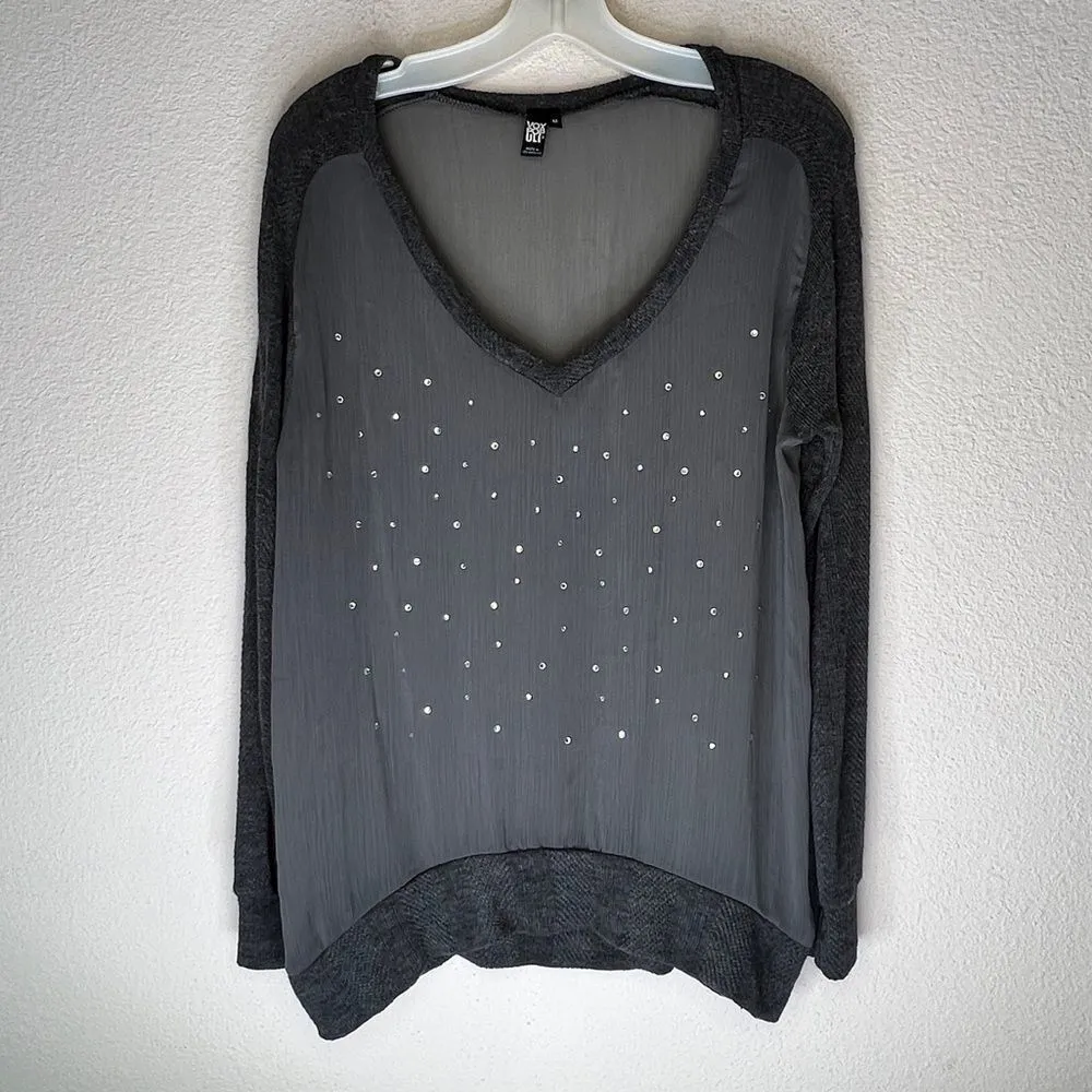 Vox Populi Sheer Top‎ Gray Size M - Image 4