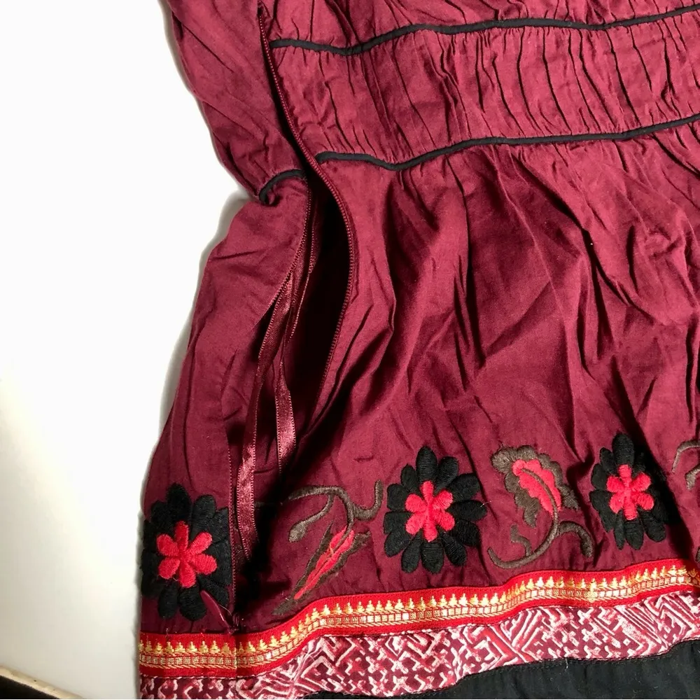 Anthro Anthropologie Lithe Fishermen’s Bridge Peasant Top Boho Embroidered sz 0 - Image 7