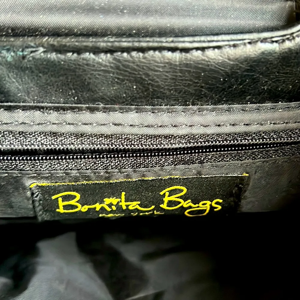 Vintage Disco faux leather color block clutch by Bonita Bags Red - Image 3