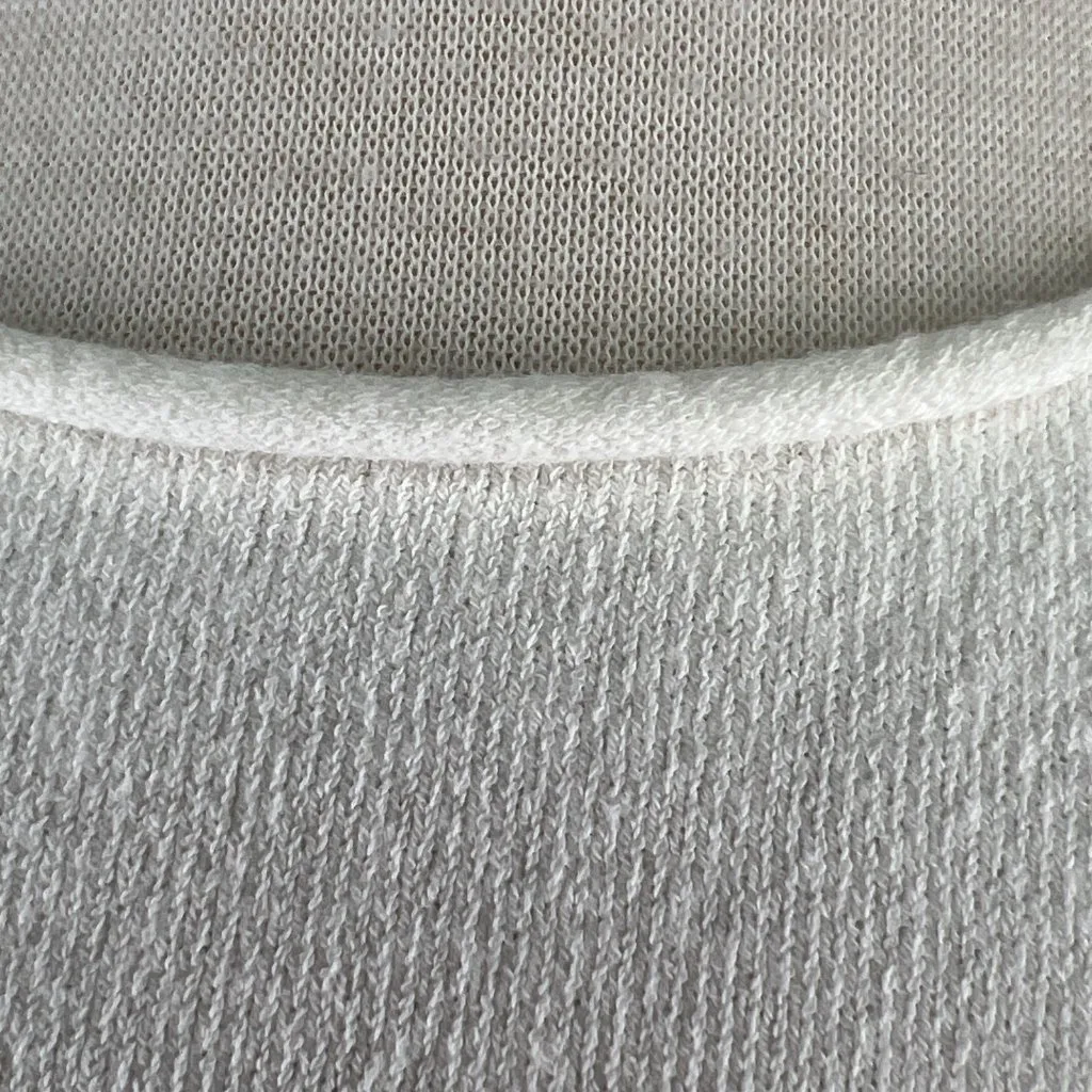 Eileen Fisher Sz 1X White Viscose Crepe Jersey Rollneck Top Shell Sleeveless - Image 3