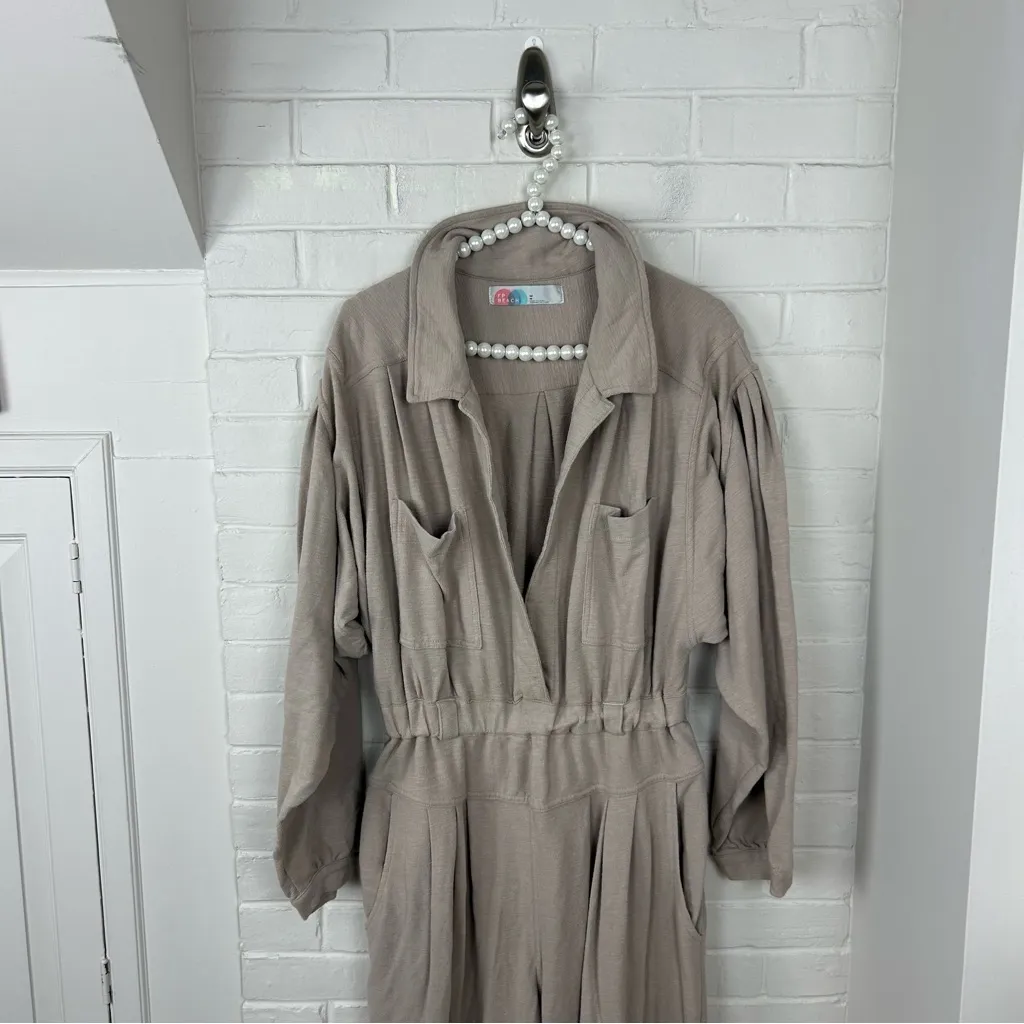 Free People Beach Faye Jumpsuit in Oyster Size M - Image 5