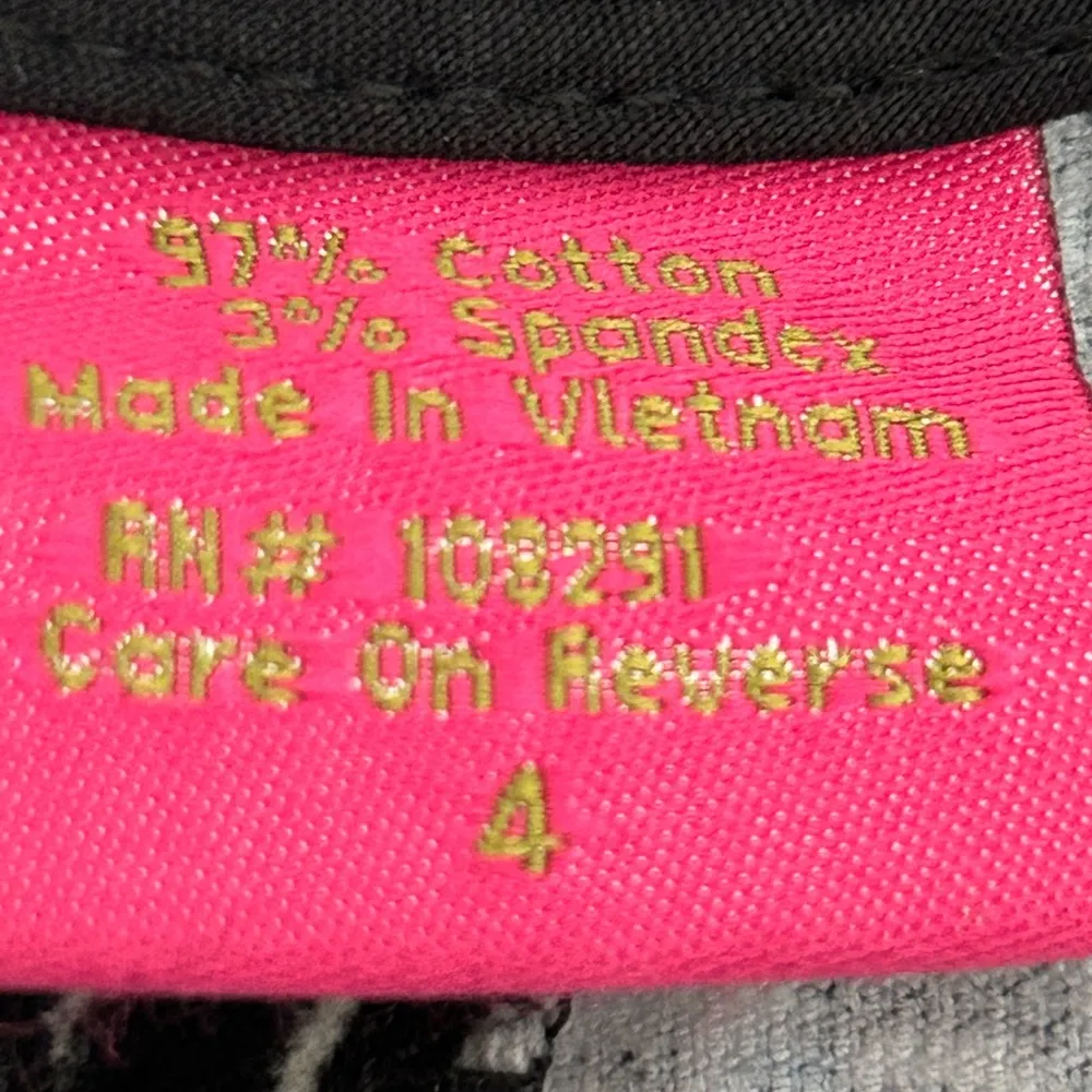 Key West Zebra Pants Blue Black Size 4 - Image 9