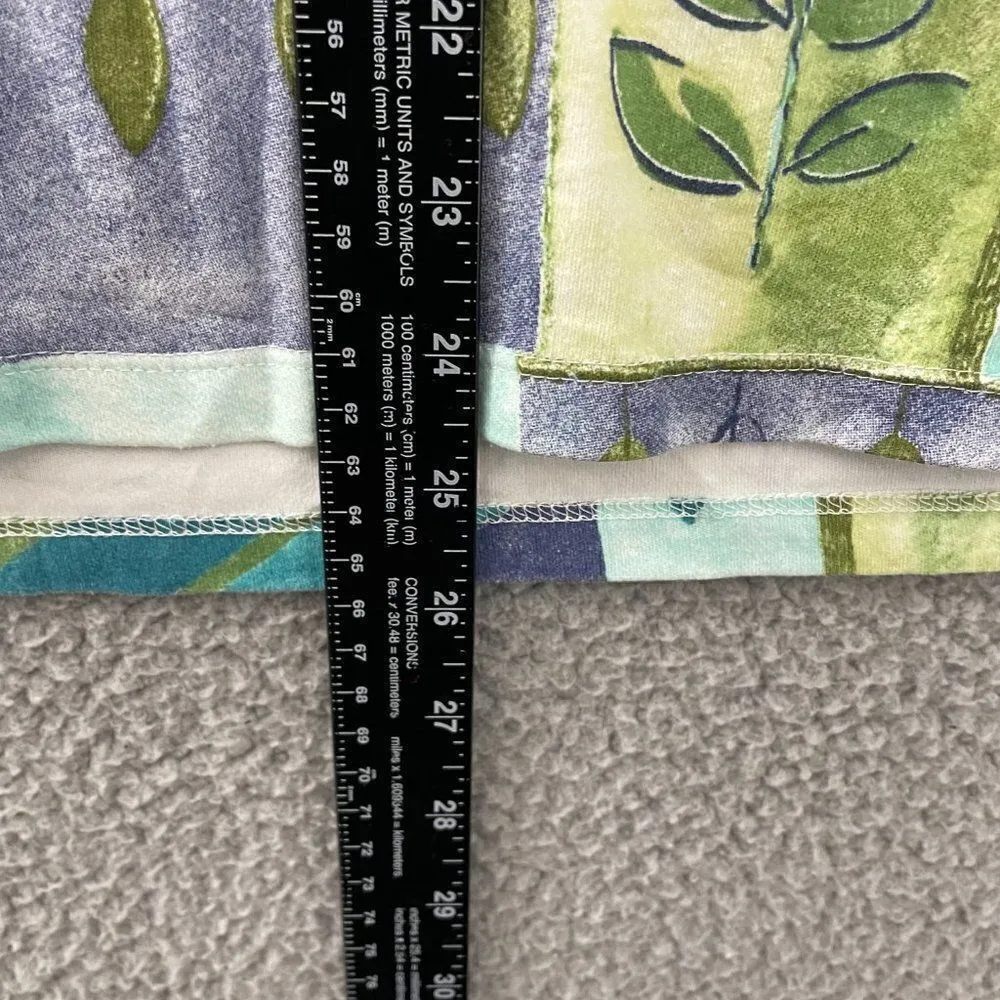 Allison Daley Top‎ Women XL White Multicolored Floral Leaves Shirt - Image 6