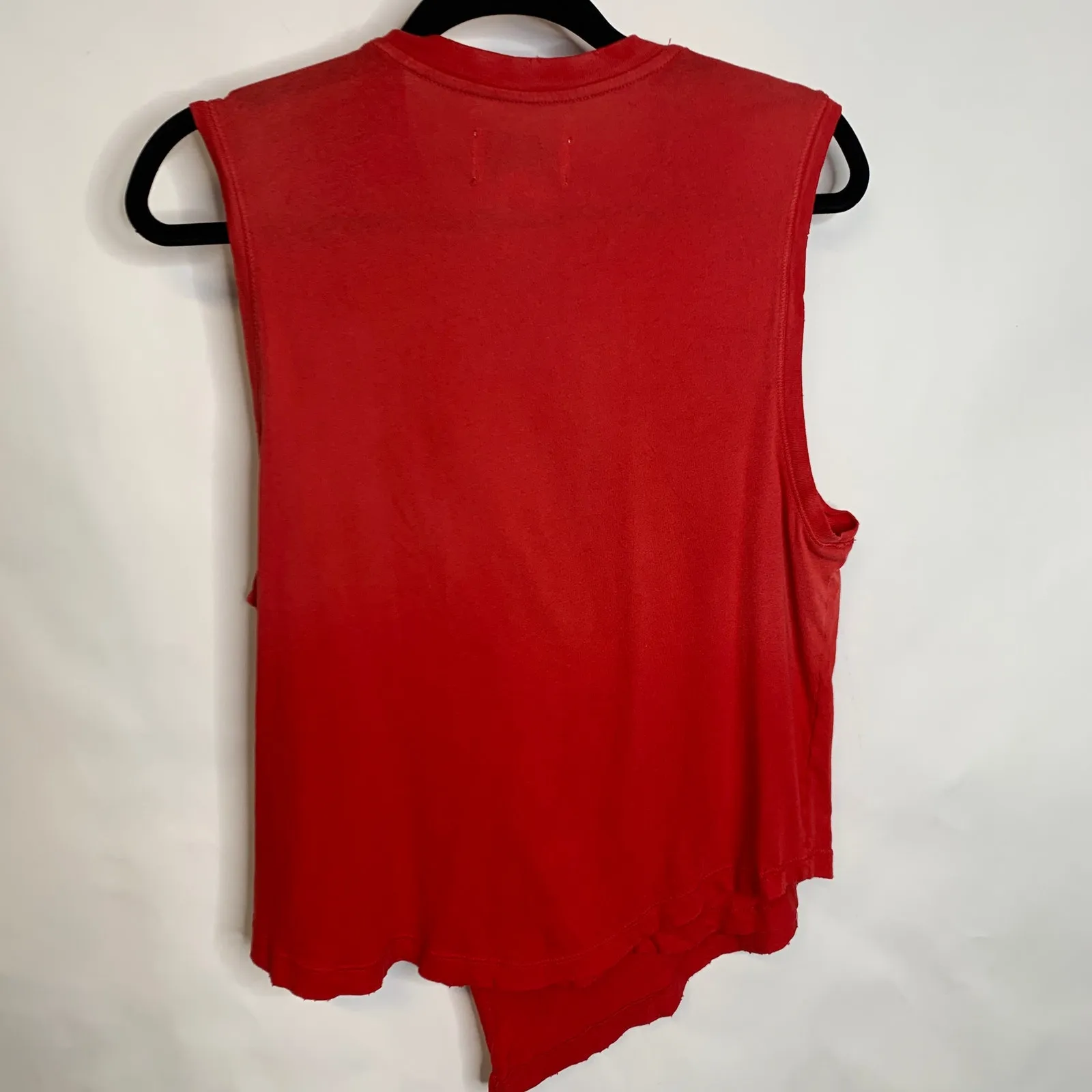 Current/Elliot Red Tank Distressed Sz 2 Small - Image 6