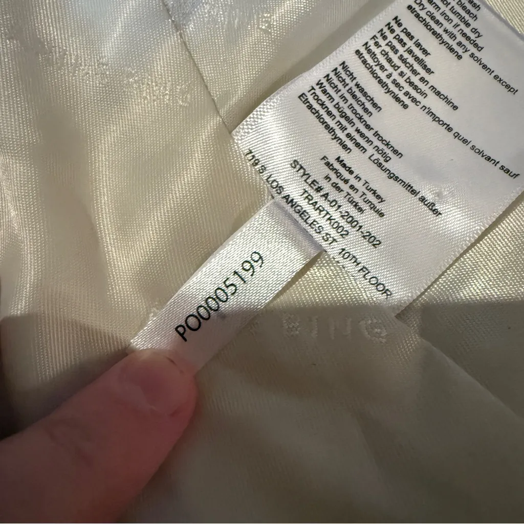 Anine Bing Tweed Herringbone Blazer Women’s Size Medium Tan Cream Double Breast - Image 10