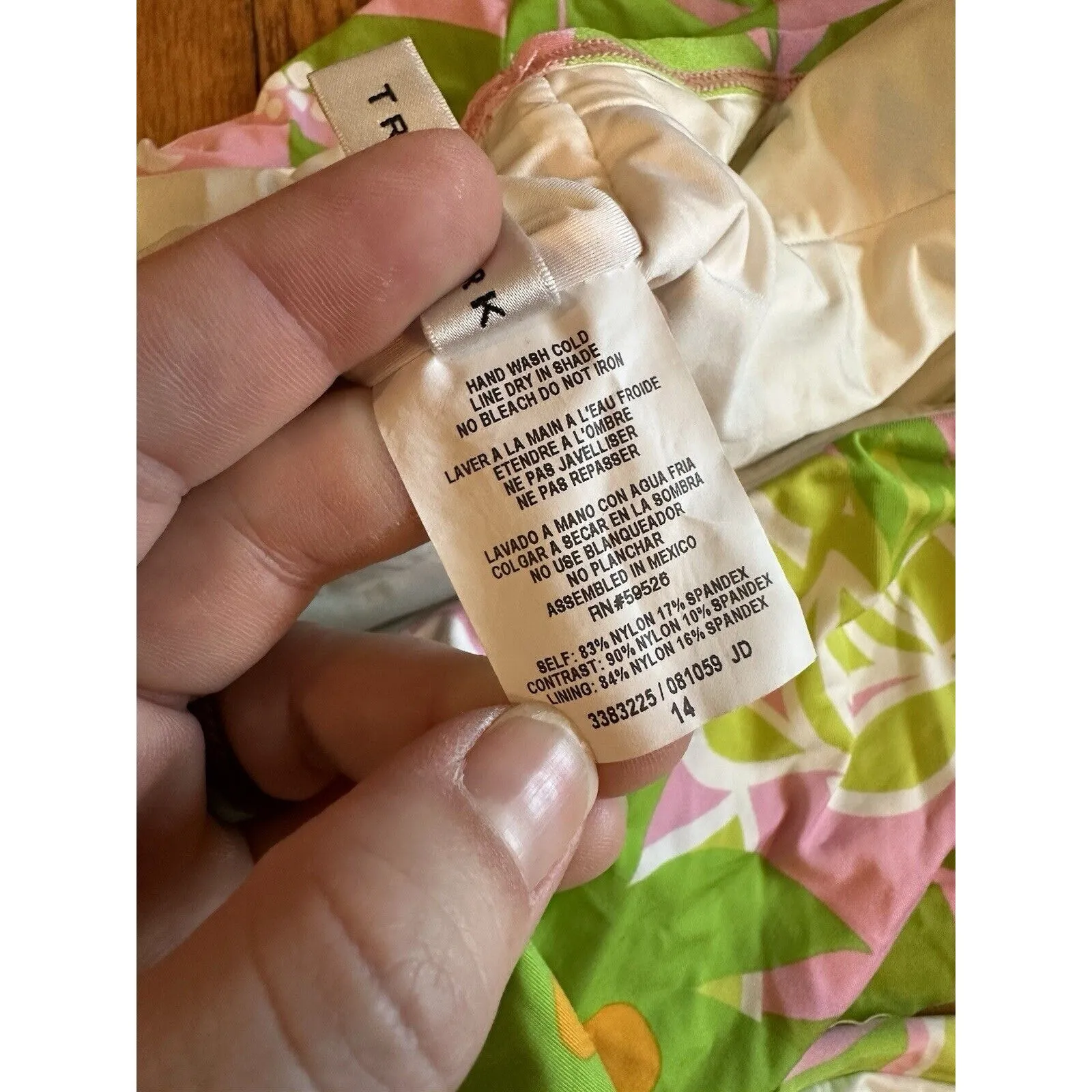 EUC Trina Turk Bandeau Bikini Set Top AND Hipster Bottoms Size 14 La Palma - Image 11