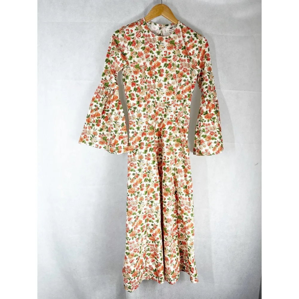 Doen Noisette Midi Dress Lydden Garden Liberty Fabric Size XS - Image 3