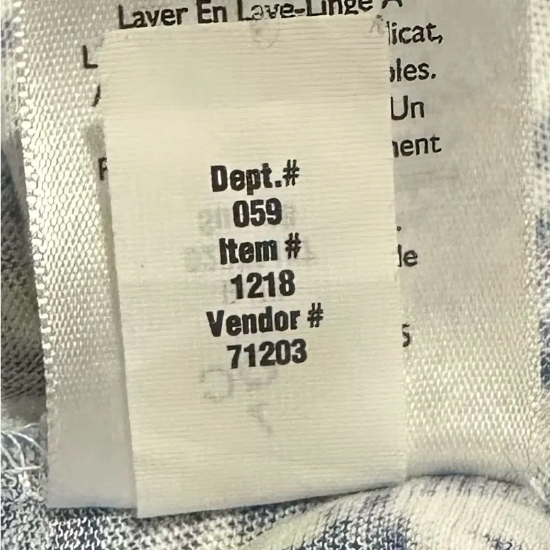 Eddie Bauer Blue and White Patterned cross over Midi Dress XS - Image 5