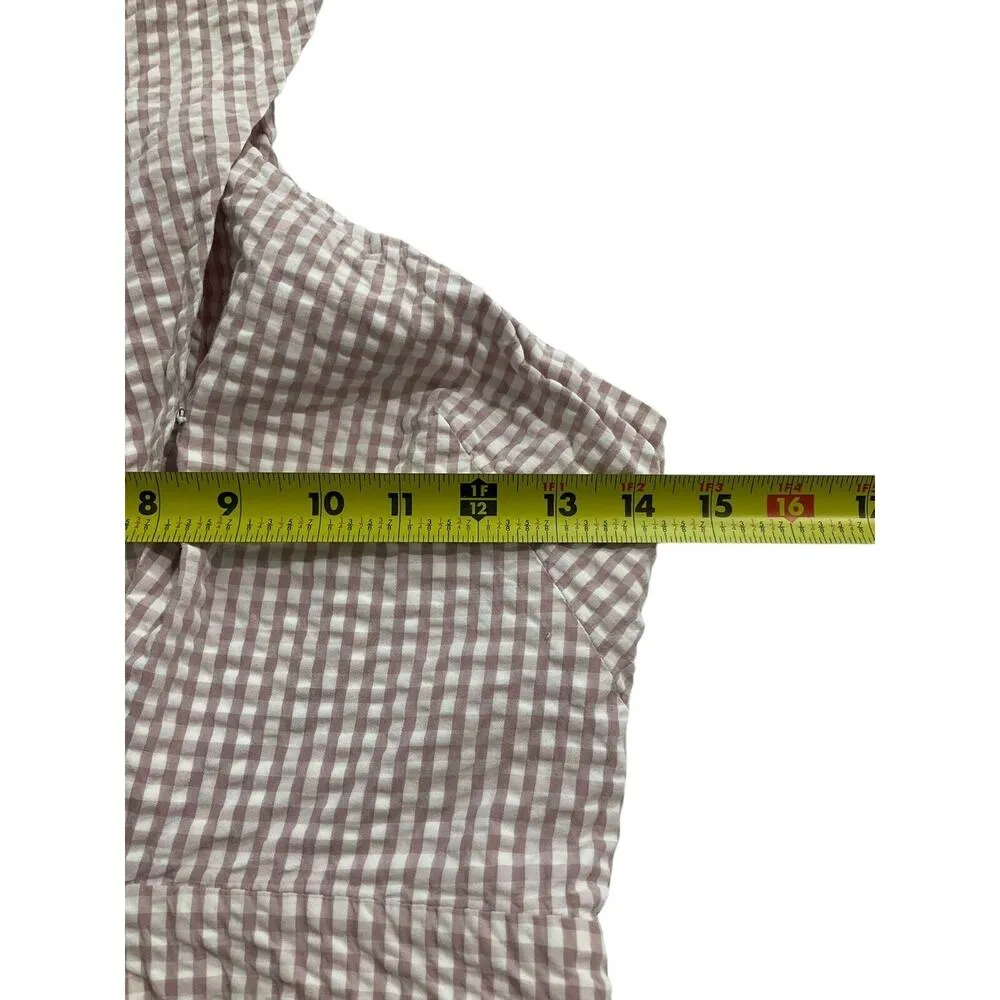 Intermix Women Size 0 Seersucker Halter Romper Mauve (1-347) - Image 7