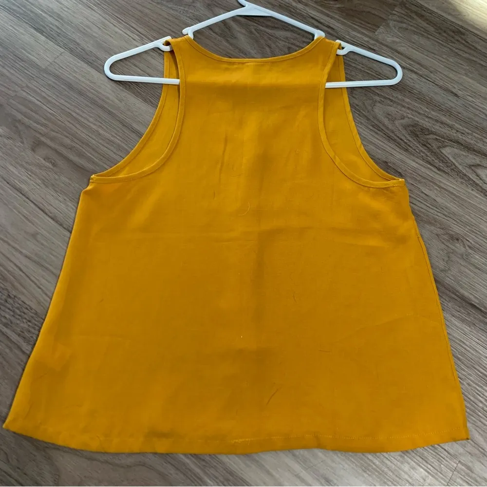 Paper Crane Mustard Yellow Buttoned Tank Top; Small - Image 7