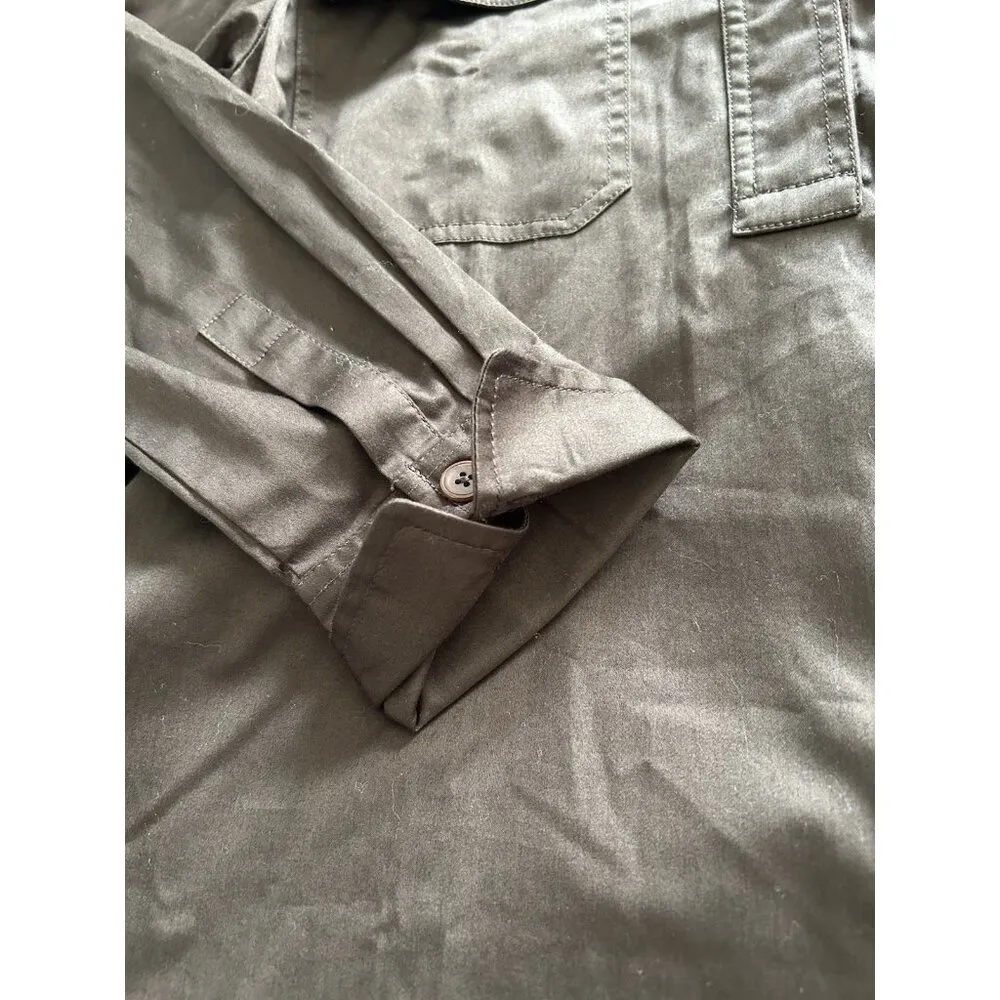 Madewell $88 Utility Stretch Slim Long Sleeve Shirt Top Dark Carob Sz S NS410 - Image 11