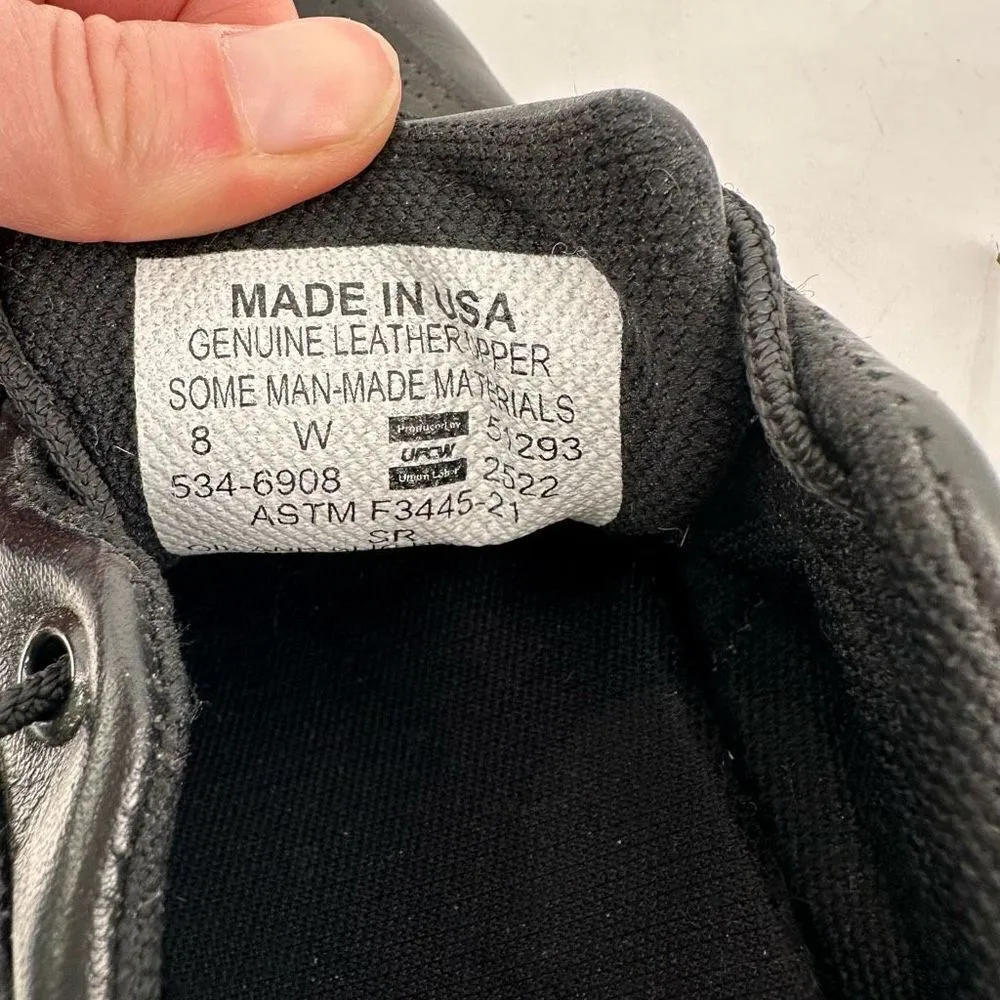 Thorogood Womens Leather Double Track Oxford Softstreet Work Shoes Black Size 8W - Image 6