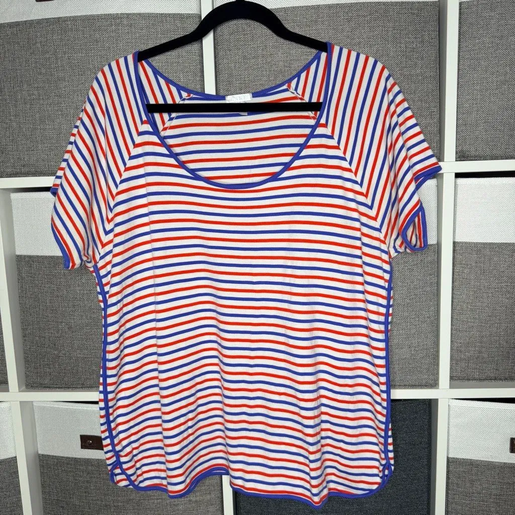 Lake Set Sail Red White and Blue Stripe Pajama Set Size XXL - Image 4