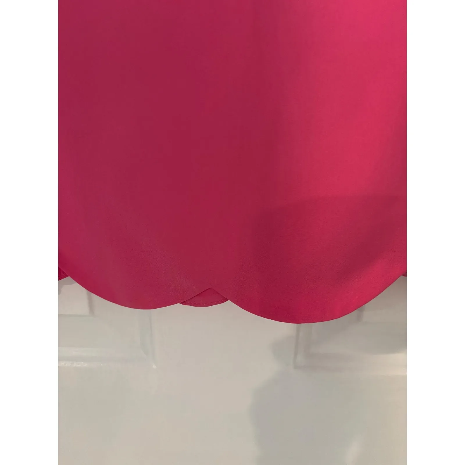 Naked Zebra Scalloped‎ Hem Top Bubble Gum Pink Sleeveless Tank M - Image 5