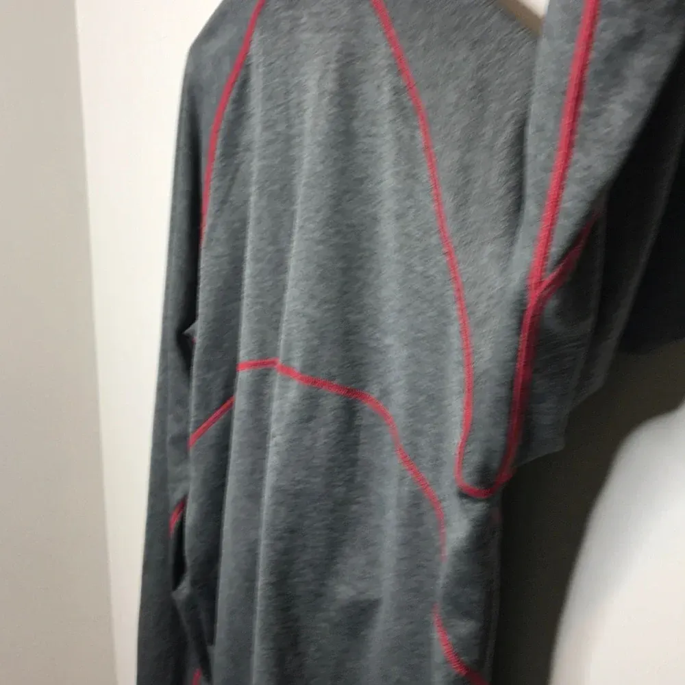 REI Mens Gray with Red Trim Zip Athletic Jacket‎ L Size L - Image 3