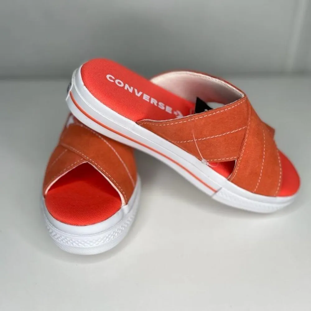 Converse One Star Orange Slip On Women's Sandals Size 6 - Image 5