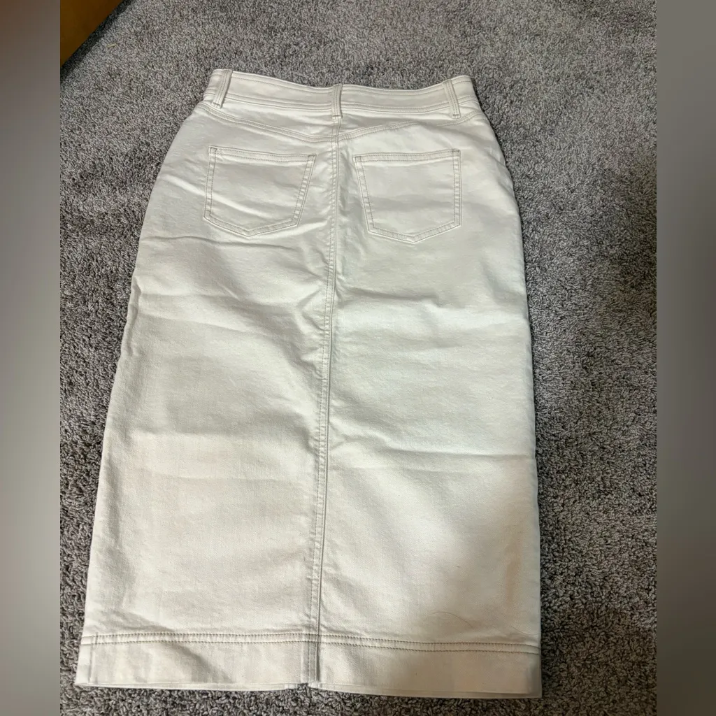 Talbots  Denim Midi Skirt cream - Image 5