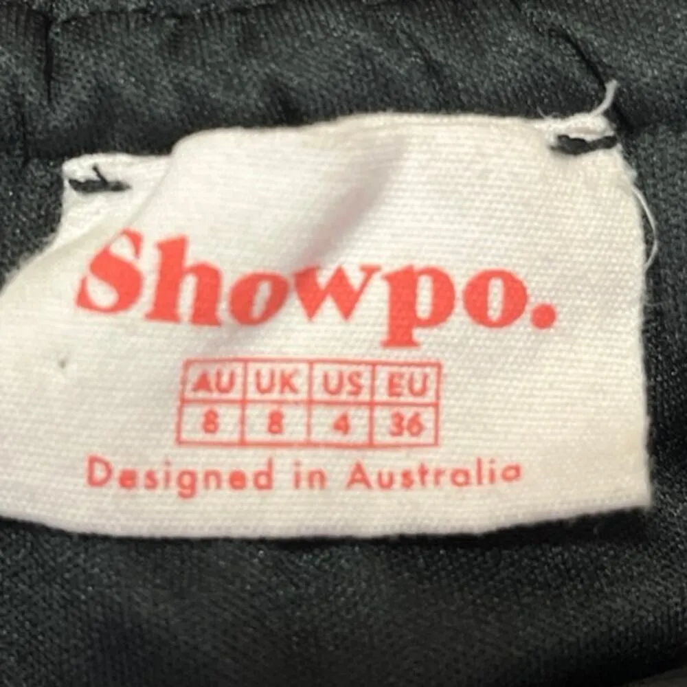 Showpo Women's Black Ruffle Off The Shoulder Empire Midi A Line Dress Size 4 - Image 4