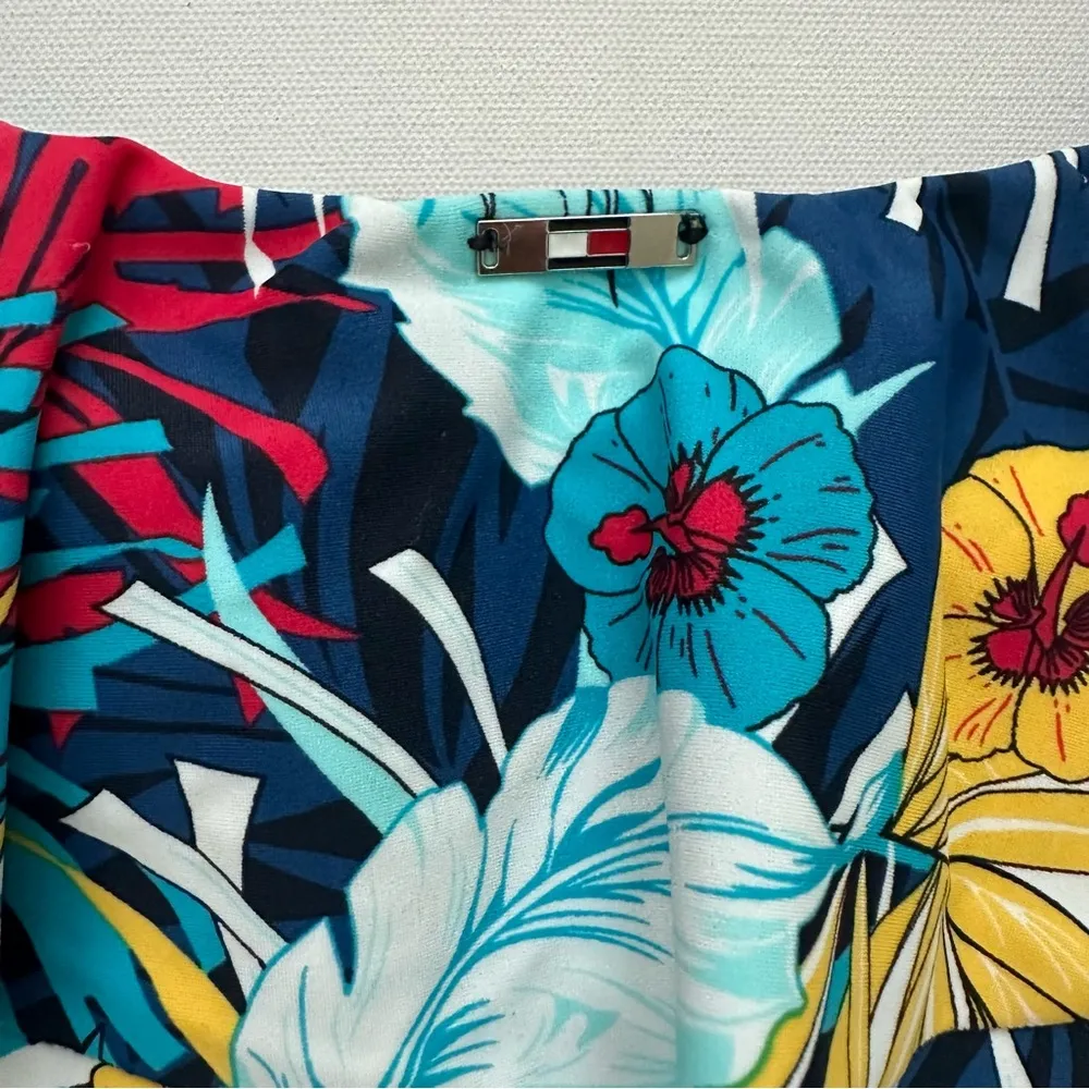 Tommy Hilfiger ALOHA Printed Off-Shoulder Flounce Tankini Top Size M Women - Image 10