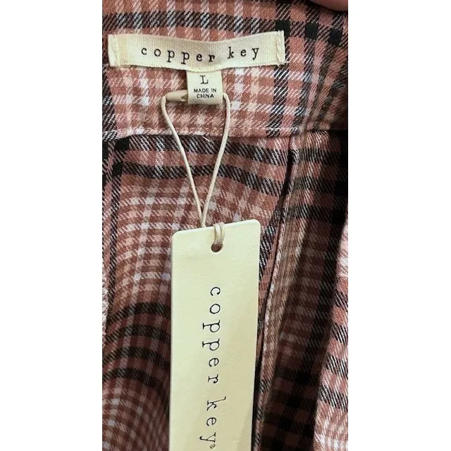 NWT Pleated Mini Skirt L Plaid Pink Academia‎ Preppy Fall School Soft Grunge - Image 5