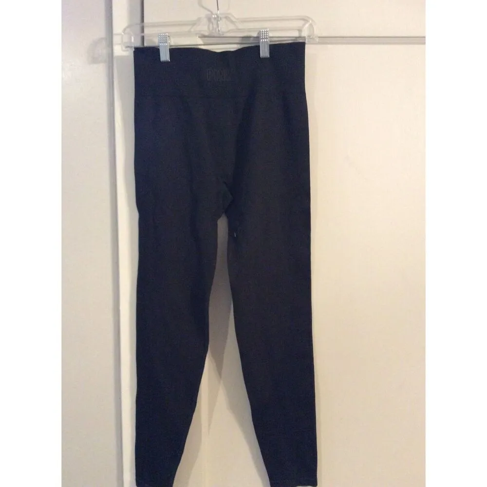 Victoria's Secret PINK Seamless Crop Top and NWT Leggings Logo Black Medium - Image 6