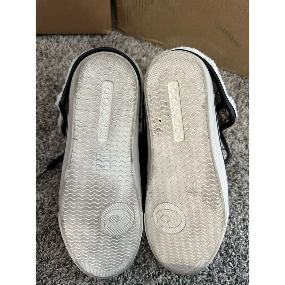 Coach Monogram Jacquard Foldover High Top Sneakers Size 8 - Image 7