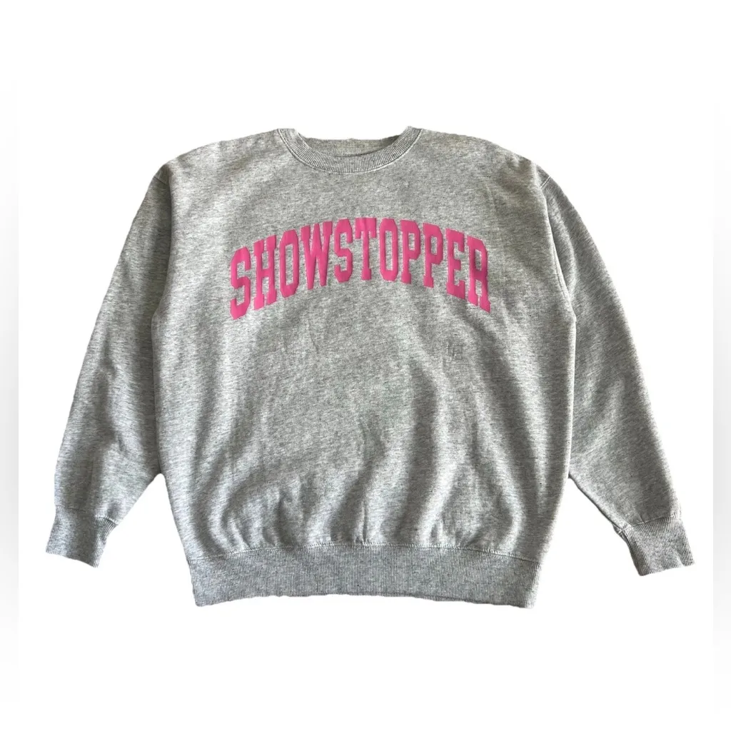 Showstopper Dance Competition Sweatshirt Gray Pink Logo EUC Size Adult S Y2K - Image 8