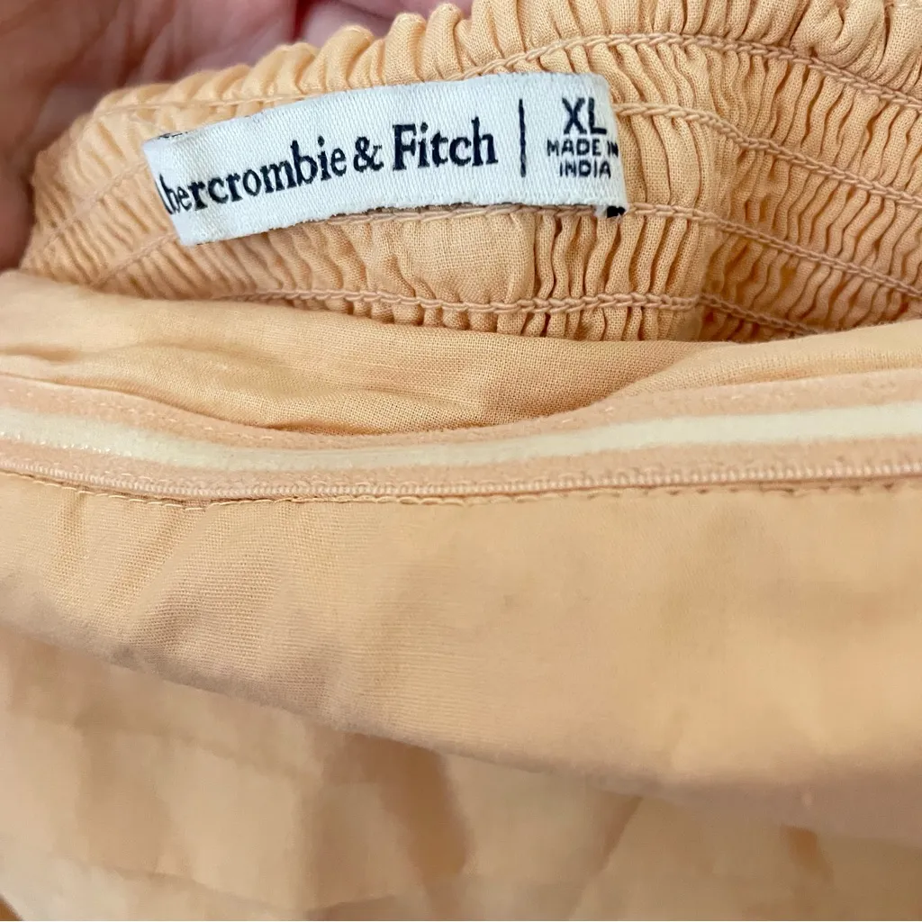 Abercrombie & Fitch Emerson Strapless Midi Dress in Peach Size XL - Image 4