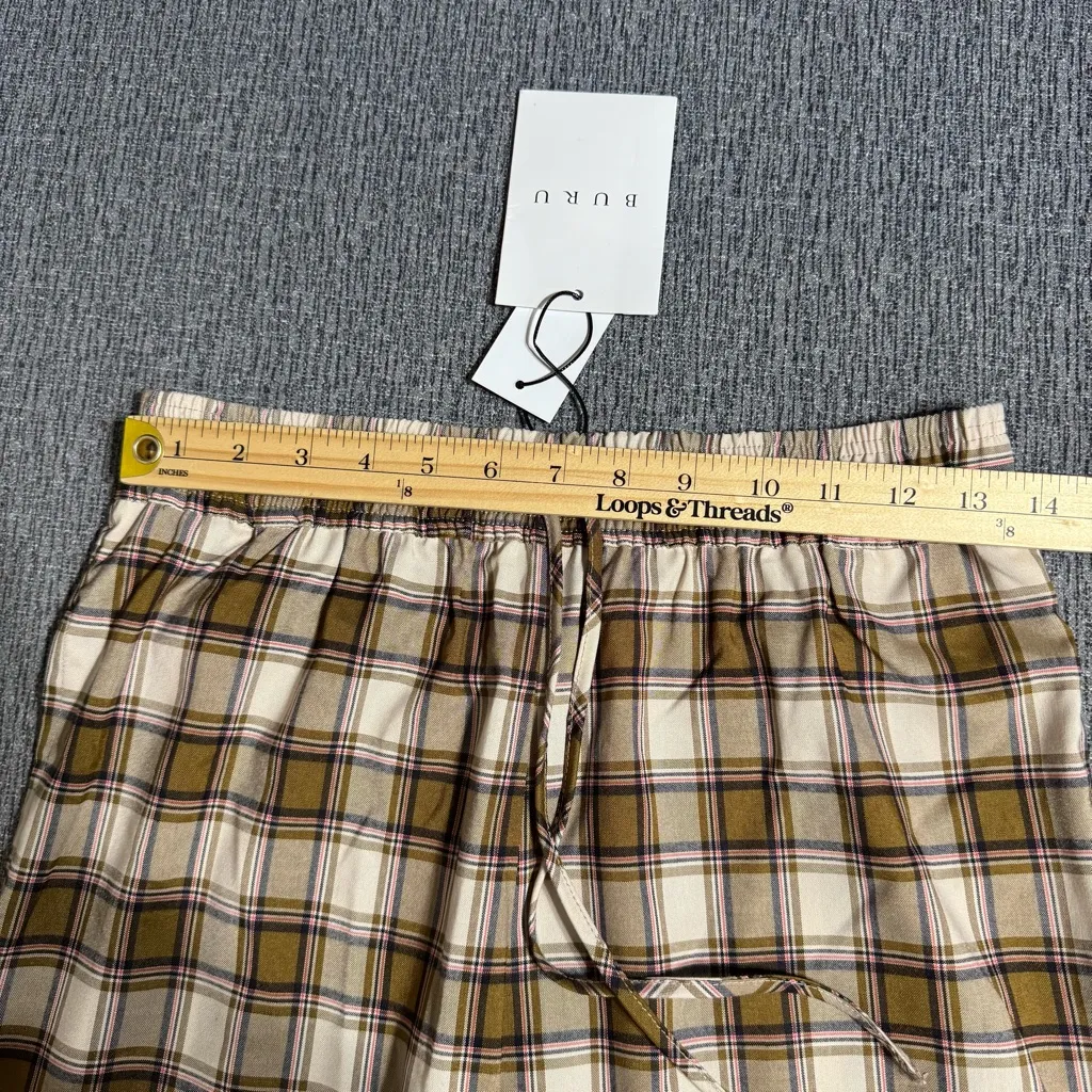 Buru Women’s Everyday Pants in Brown Plaid - Image 10