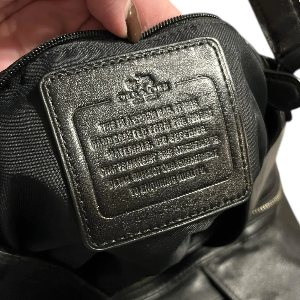 Coach Edie Shoulder Bag - black smoke & black signature jacquard - Image 9