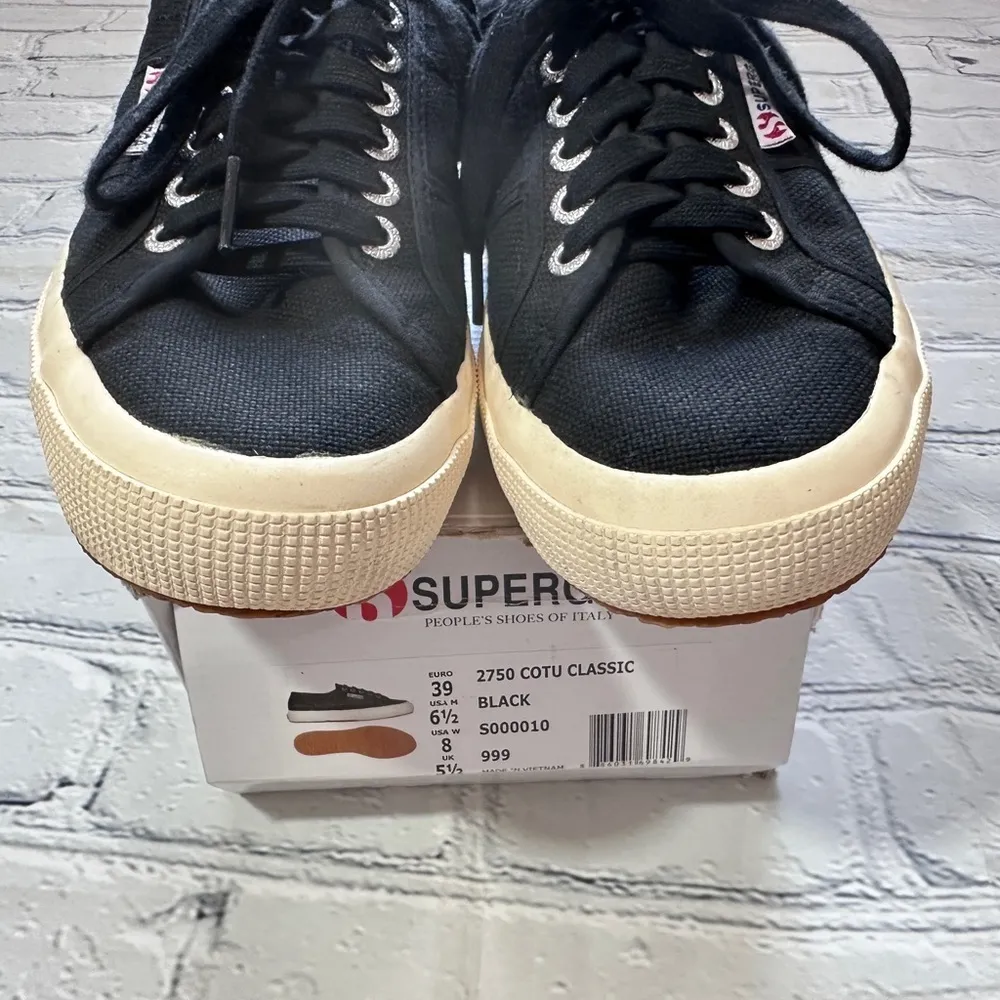 Superga 2750 Cotu Sneakers in Black - Image 6
