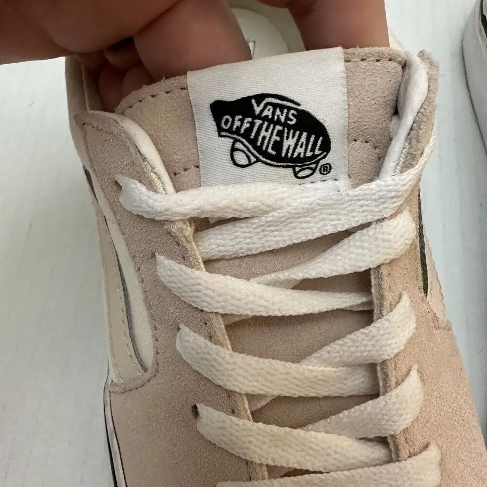 Vans Old Skool Shoes Mens 7 W 8.5 Pink White Suede Canvas Low Top Skate Sneakers - Image 9