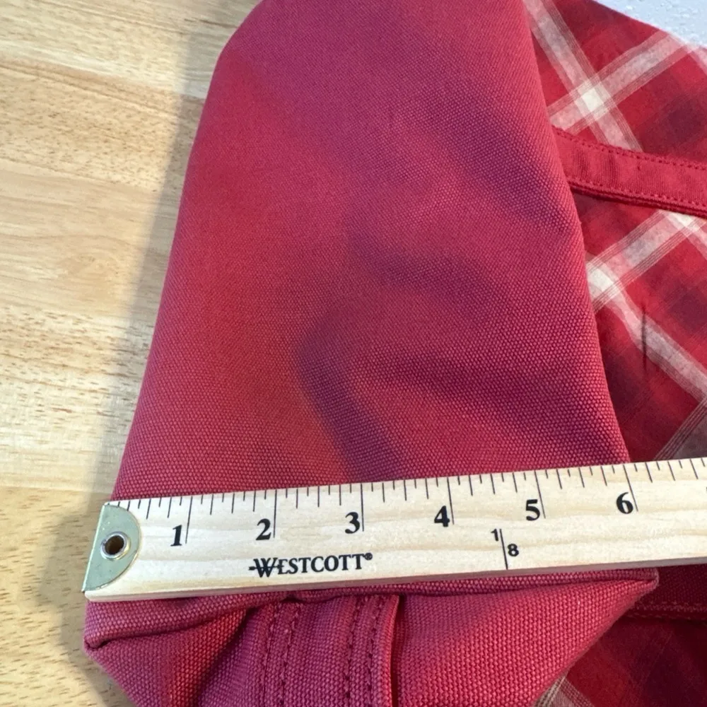 Blake Shelton Lands' End Red Plaid Tote - Image 7