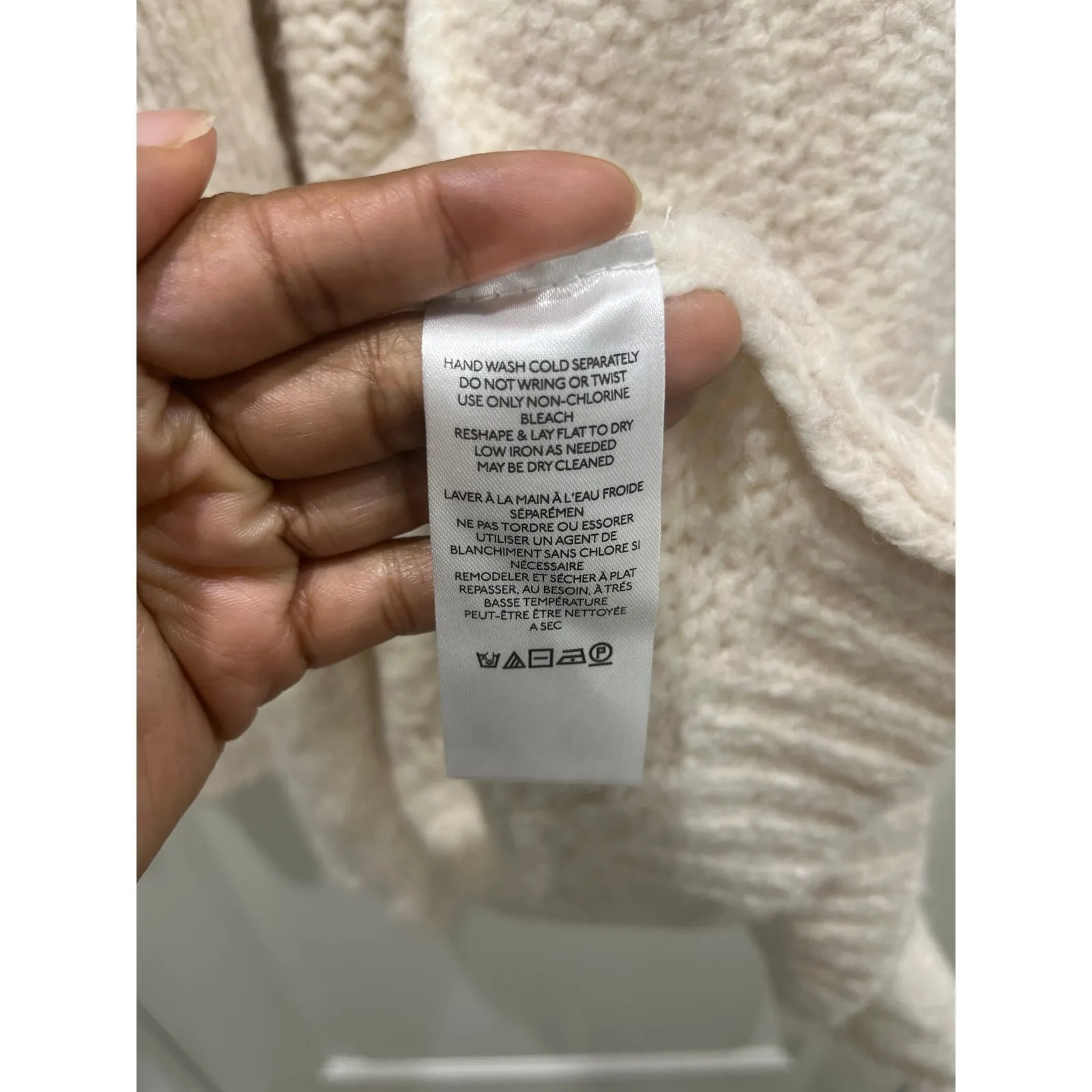 NWT Anthropologie Cream Cable Knit Open-Front Cardigan Sweater Sz S - Image 7