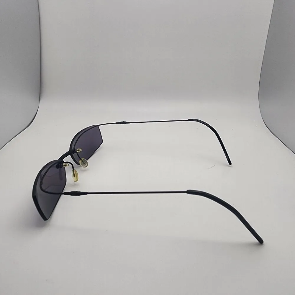 Macarius Matte Black Rimless Sunglasses - Image 8
