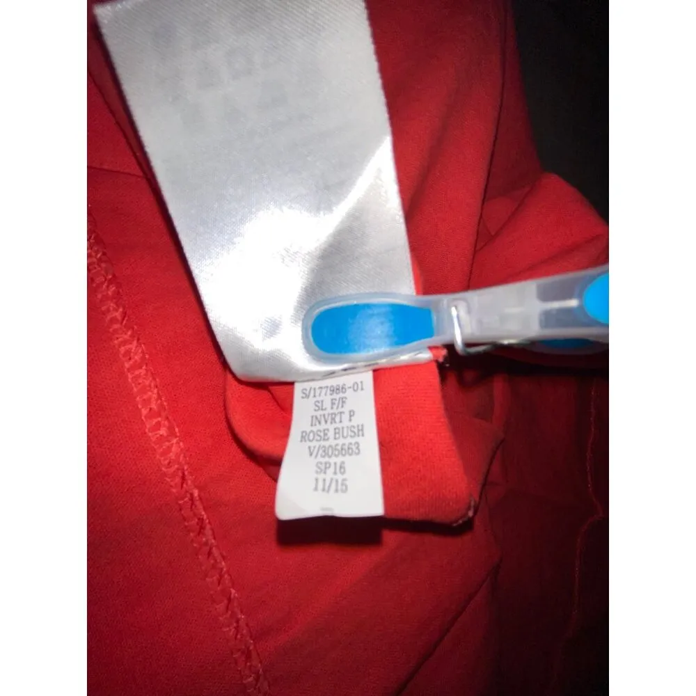 Gap Sleeveless ALine Dress Rose Bush Red Cotton Blend Size 02 - Image 3