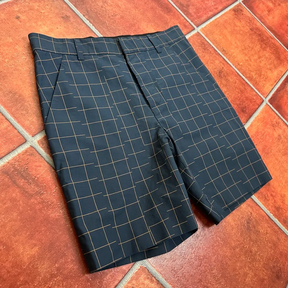 3.1 Phillip Lim Navy Window Pane Shorts Size 32 - Image 2