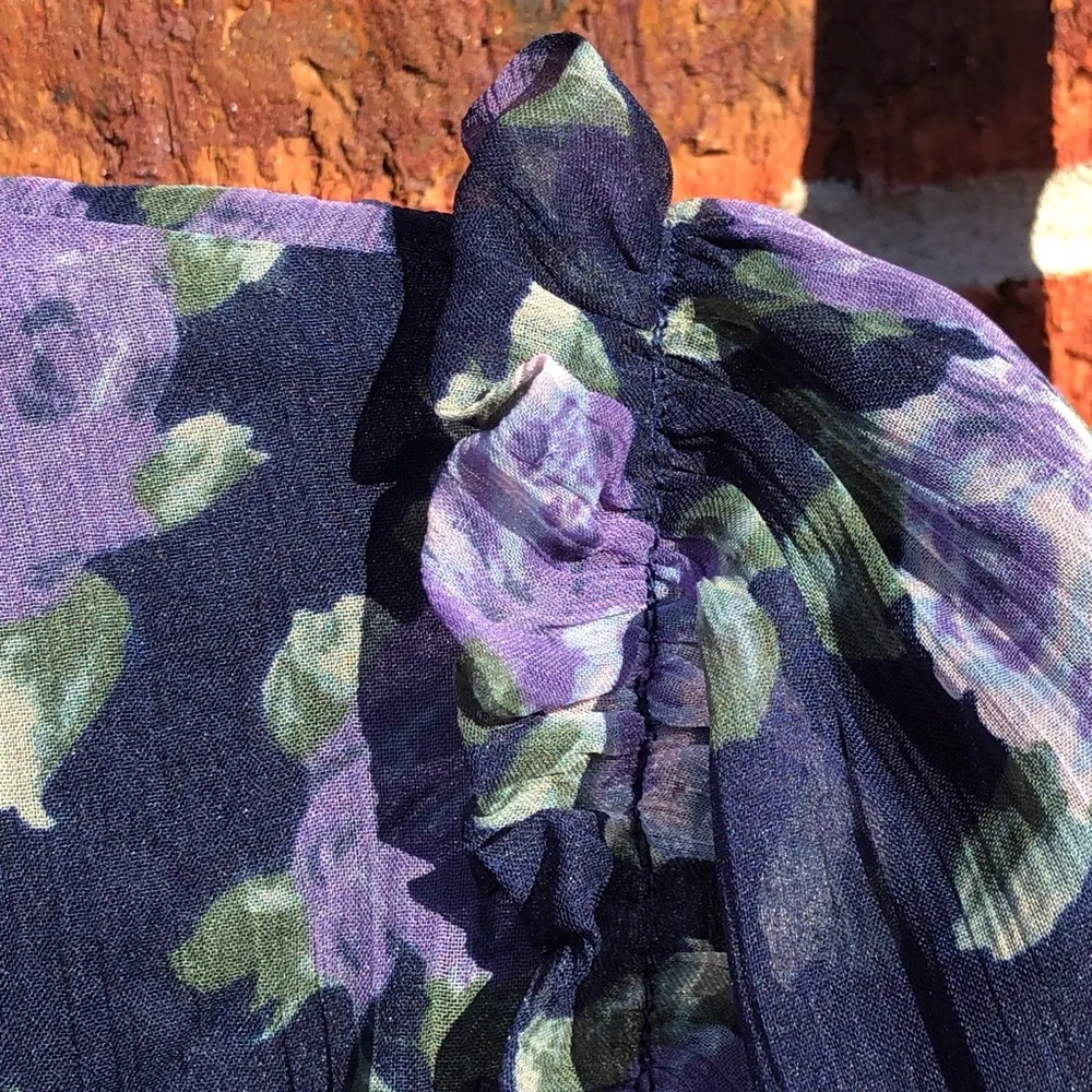 SAYLOR Merritt Floral Puff Sleeve Mini Dress in Navy Floral Multi, XL - Image 13