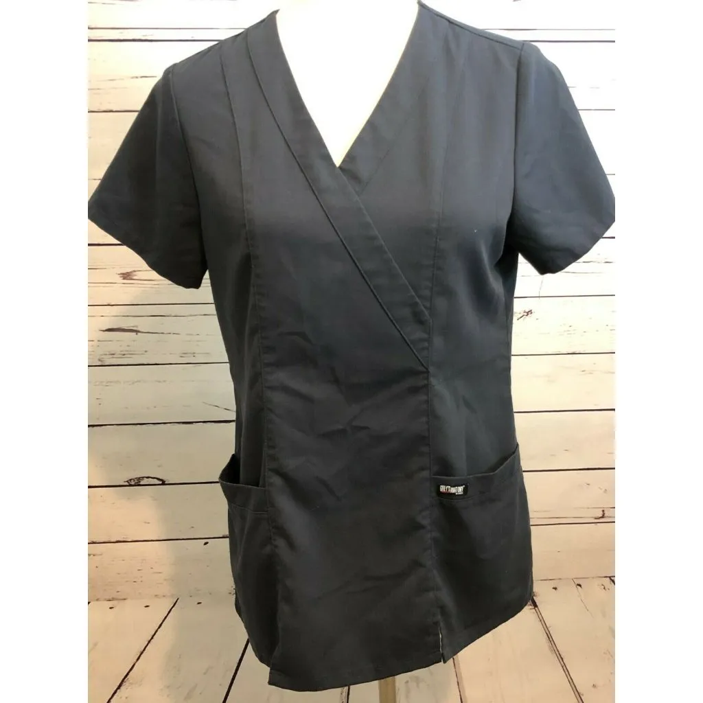 Grey's‎ Anatomy Scrub Shirt top Small Vneck Gray - Image 8