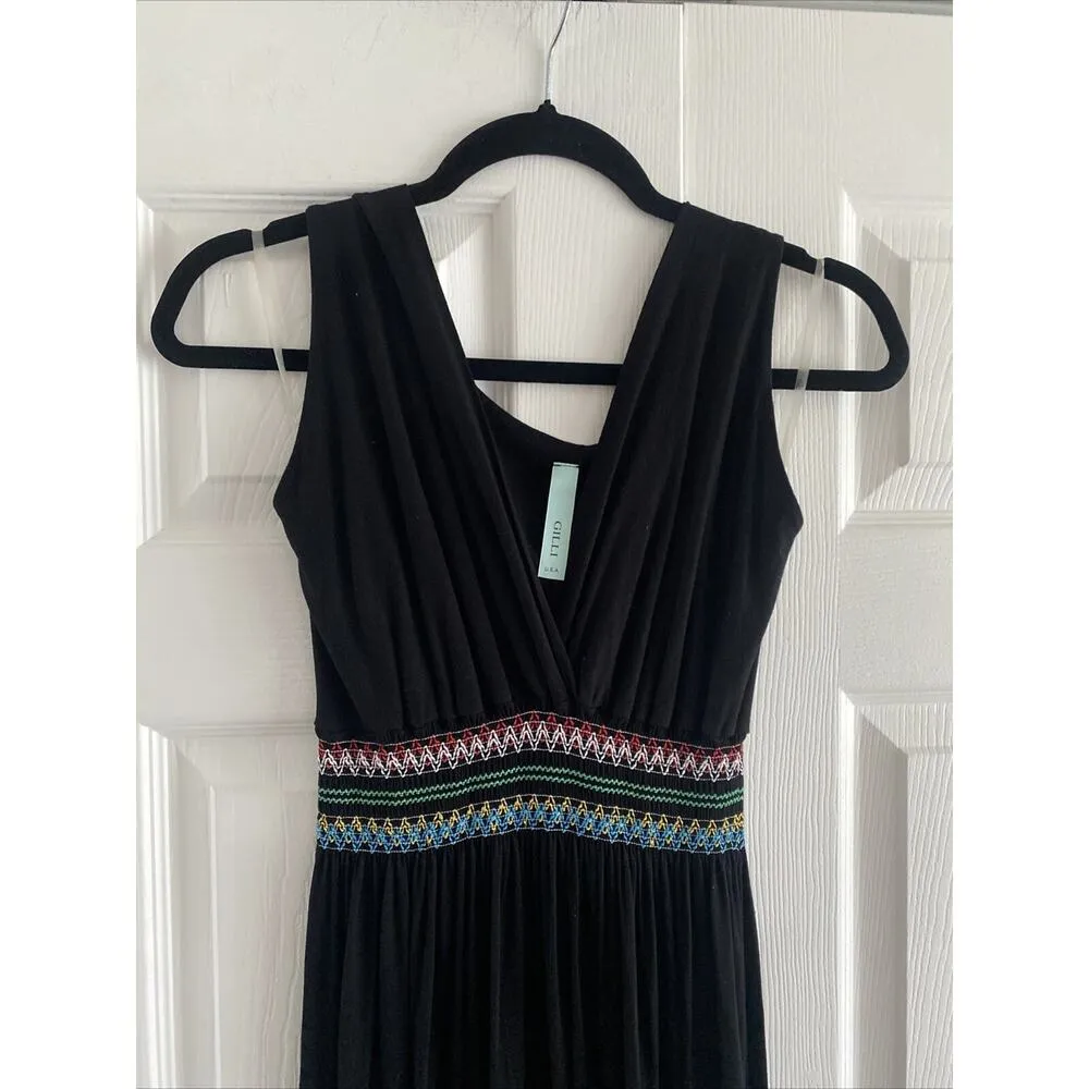 Gilli USA Womens Large Black‎ Babydoll Maxi Dress Black - Image 3