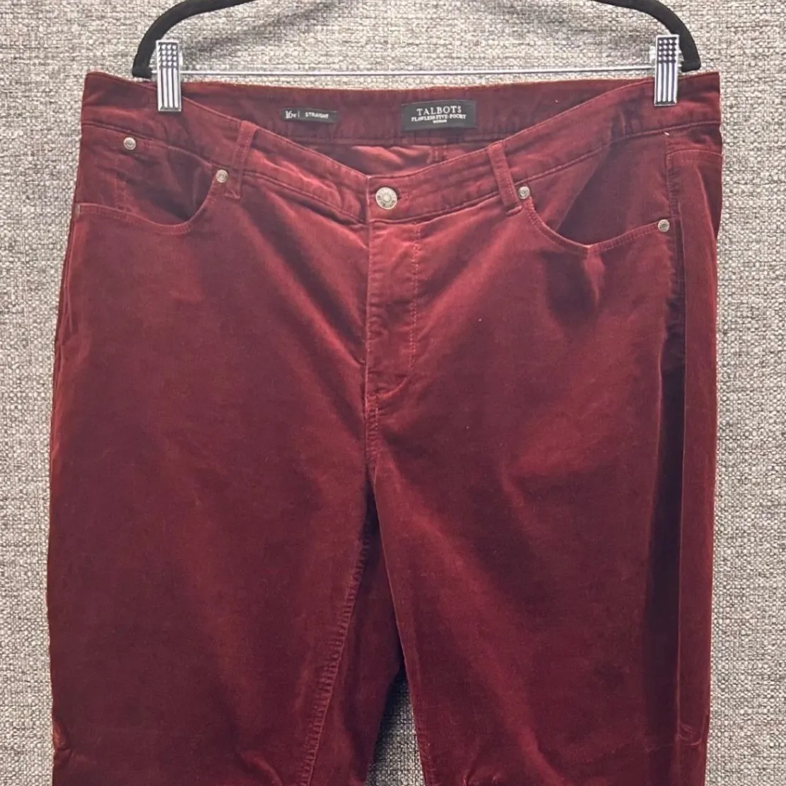Talbots Corduroy Pants Burgundy Red 16W‎ - Image 3