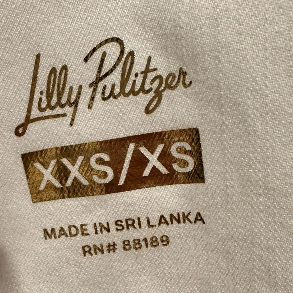 Lilly Pulitzer Oversized Resort White Brixley Denim Jacket XXS/XS - Image 8